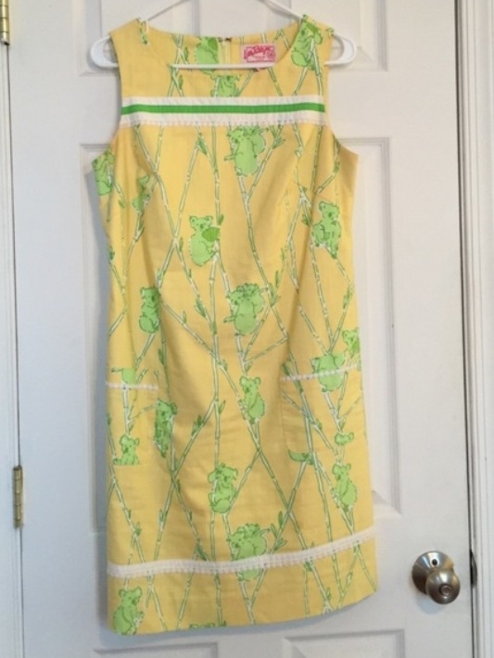 EUC Lilly Pulitzer Original Koala Yellow Shift Dress - Size 10
